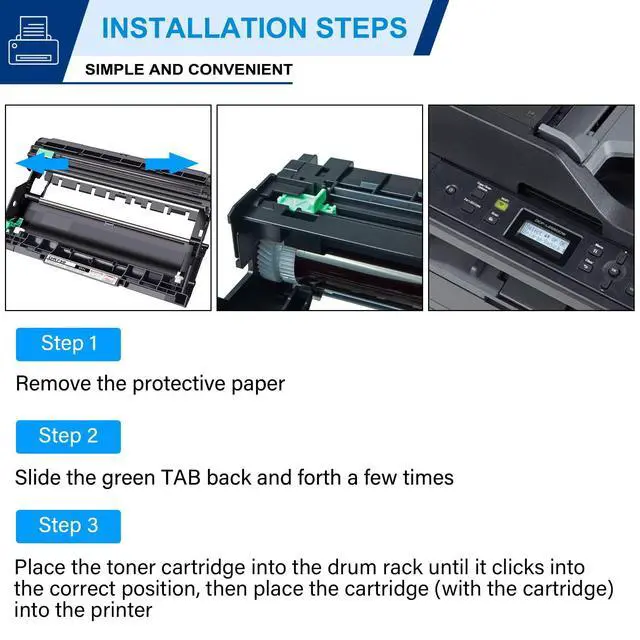 Alt view image 14 of 14 - DR730 DR-730 Drum Unit Compatible 1 Pack (NOT Toner) DR730 DR 730 Black Replacement for Brother DR730 for Brother DCP-L2550DW MFC-L2710DW L2750DW L2750DWXL HL-L2350DW L2370DW L2390DW L2395DW Printer