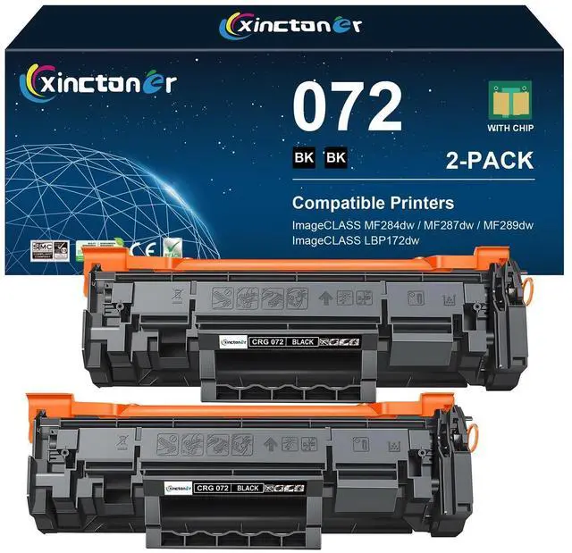 Alt view image 8 of 14 - 072 Black Toner Cartridge 2 Pack for Canon MF284dw MF287dw Toner | Compatible for Canon 072 Toner CRG072 Toner Work for ImageCLASS MF284dw MF287dw MF289dw LBP172dw Series Printer (with Chip)