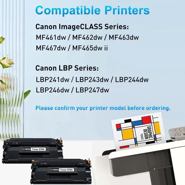 Alt view image 8 of 12 - 070H Toner Cartridge with Chip Replacement for Canon 070H CRG070H 070 High Yield 5640C001 for imageCLASS MF465dw MF462dw LBP246dw LBP247dw Printer (Black, 2-Pack)