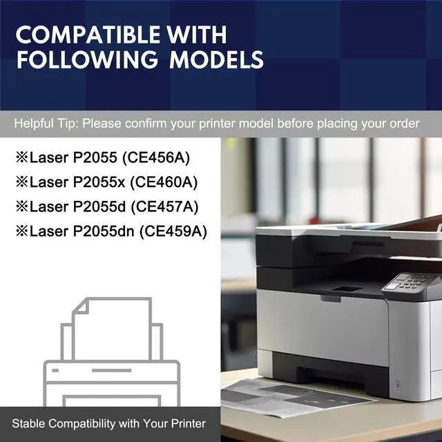 Alt view image 8 of 12 - 05X Black High-Yield Toner Cartridge 2-Pack Replacement for P2055 Series | Works with Laser P2055 P2055d P2055dn P2055x Printer Replacement for HP 05X CE505X 05A CE505A Toner Cartridge