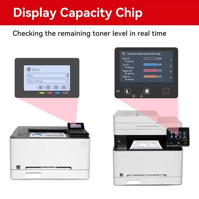 Alt view image 10 of 14 - 067 Toner Cartridge Set 4 Pack for MF656Cdw MF654Cdw LBP632Cdw | With Chip, High Yield, Replacement for Canon 067H, Compatible with Color imageCLASS MF650C MF653Cdw LBP630C LBP633Cdw Printer