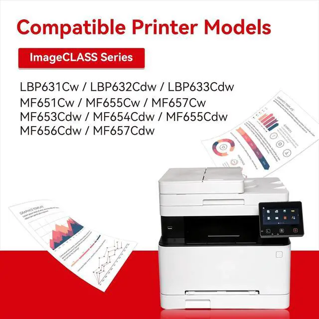 Alt view image 11 of 14 - 067 Toner Cartridge Set 4 Pack for MF656Cdw MF654Cdw LBP632Cdw | With Chip, High Yield, Replacement for Canon 067H, Compatible with Color imageCLASS MF650C MF653Cdw LBP630C LBP633Cdw Printer