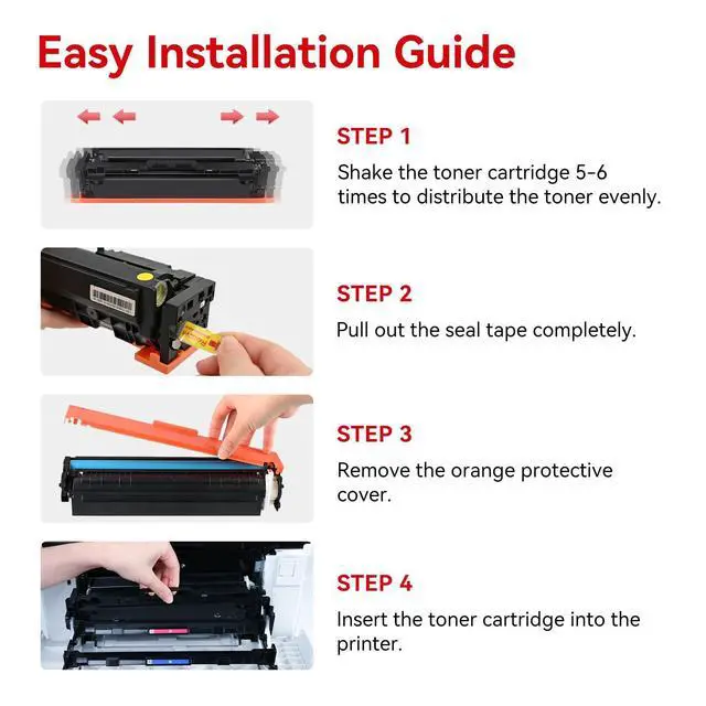 Alt view image 13 of 14 - 067 Toner Cartridge Set 4 Pack for MF656Cdw MF654Cdw LBP632Cdw | With Chip, High Yield, Replacement for Canon 067H, Compatible with Color imageCLASS MF650C MF653Cdw LBP630C LBP633Cdw Printer