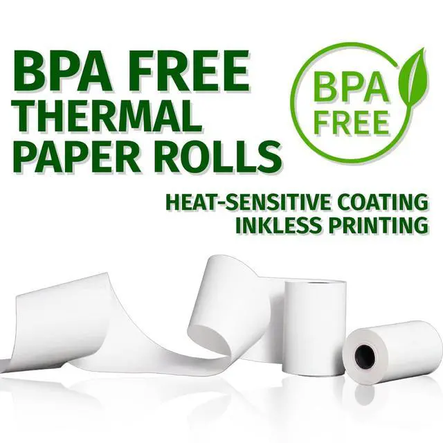 Alt view image 10 of 14 - 48 gsm Thermal Paper Receipt Roll 3-1/8" x 230' BPA Free 50 Rolls