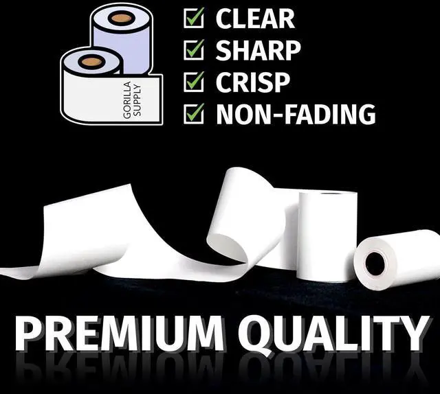 Alt view image 13 of 14 - 48 gsm Thermal Paper Receipt Roll 3-1/8" x 230' BPA Free 50 Rolls