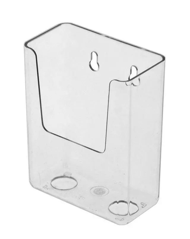 Alt view image 3 of 4 - 12 Pack Brochure Holder for 3.25" Wide Small Trifolds and Pamphlets Clear Acrylic Wall Mount or Countertop Menu Caddy Includes Hanging Hardware by