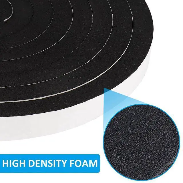 Alt view image 10 of 14 - Foam Weather Stripping, 2" x1/4", 13Ft Door Window Seal Tape | Self Adhesive Weatherstrip AC Foam Tape for Window Gaps, Door Frame, Soundproof Insulation
