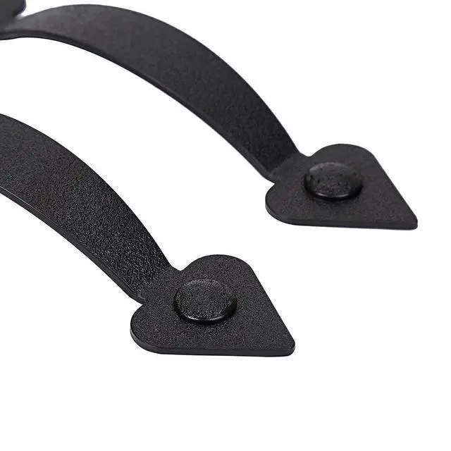 Alt view image 12 of 14 - Magnetic Decorative Garage Door Curb Appeal Faux Hinges Handles Hardware Kit Color Black