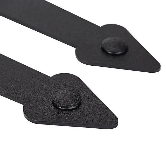 Alt view image 11 of 14 - Magnetic Decorative Garage Door Curb Appeal Faux Hinges Handles Hardware Kit Color Black