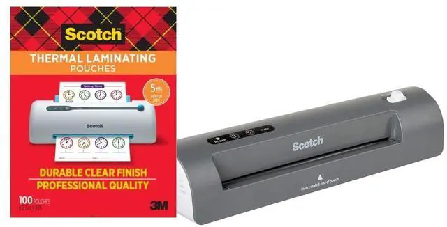 Alt view image 2 of 2 - Bundle of Thermal Laminator TL901X + Thermal Laminating Pouches, 100 Count, 5 mil, Fits Letter Sized Paper (8.9 in. × 11.4 in.)