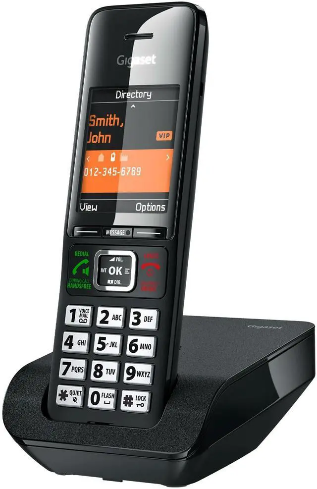 Alt view image 8 of 14 - Comfort 552 - Elegant Cordless Phone for DECT Base - Made in Germany - Hands-Free Function - Big Phone Book, Titanium-Black