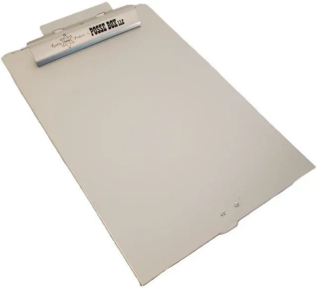 Alt view image 9 of 14 - Bottom-Opening Dual Compartment Clipboard PB-37C · Anodized Aluminum Silver · 14" x 9" x 1-1/2" · Storage Organizer