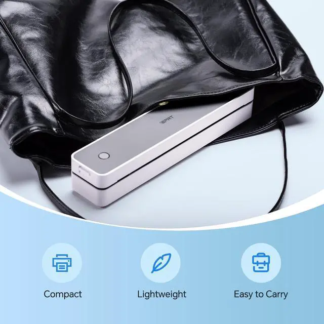 Alt view image 13 of 14 - Portable-Printer Wireless for Travel,300DPI Inkless Thermal Small Printers for Home Use,Office,Vehicles,Mobile Bluetooth Printer Supports 8.5" x 11" US Letter,for Smartphone & PC,White Gray