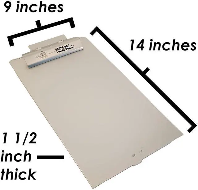 Alt view image 11 of 14 - Bottom-Opening Dual Compartment Clipboard PB-37C · Anodized Aluminum Silver · 14" x 9" x 1-1/2" · Storage Organizer
