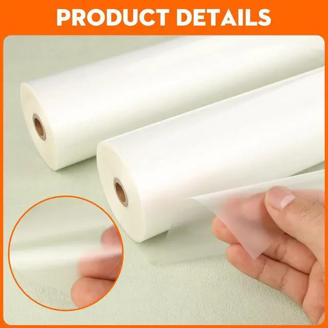 Alt view image 9 of 10 - Thermal Laminating Film Roll 2 Pack 1.5 Mil | 1 Inch Core Laminate Rolls,25" x 500',School Lamination