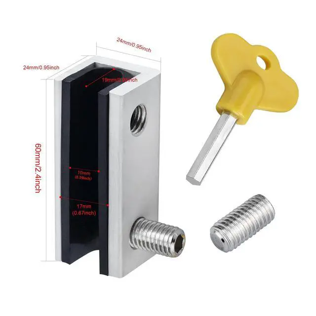 Alt view image 9 of 14 - Window Locks, 4 Sets Sliding Security Window Lock with Key for Vertical & Horizontal Sliding Windows & Sliding Doors, Adjustable Window Locks Security Window Stoppers for Patio Bedroom Home and Office