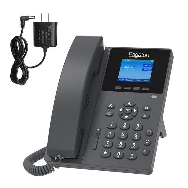 Alt view image 8 of 14 - T52P IP Phone,Office Phones Voip,2.4" Color Display, 2 SIP Accounts Business VoIP Phone, HD Voice,PoE Supported, Compatible with IPPBX&VoIP Providers, Includes Power Adapter for Home & Office
