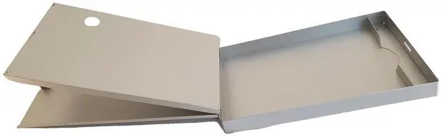 Alt view image 12 of 14 - Bottom-Opening Dual Compartment Clipboard PB-37C · Anodized Aluminum Silver · 14" x 9" x 1-1/2" · Storage Organizer
