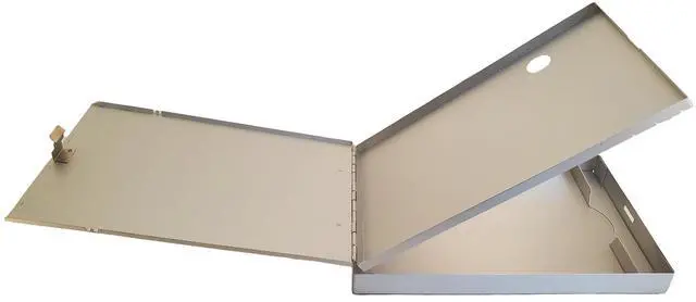 Alt view image 13 of 14 - Bottom-Opening Dual Compartment Clipboard PB-37C · Anodized Aluminum Silver · 14" x 9" x 1-1/2" · Storage Organizer