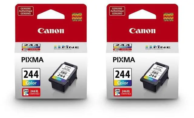 Alt view image 3 of 4 - 2 Pack CL-244 Color Ink Cartridge for PIXMA IP, MX, MG, TS, and TR Series All-in-One Inkjet Printers - 6.2ml