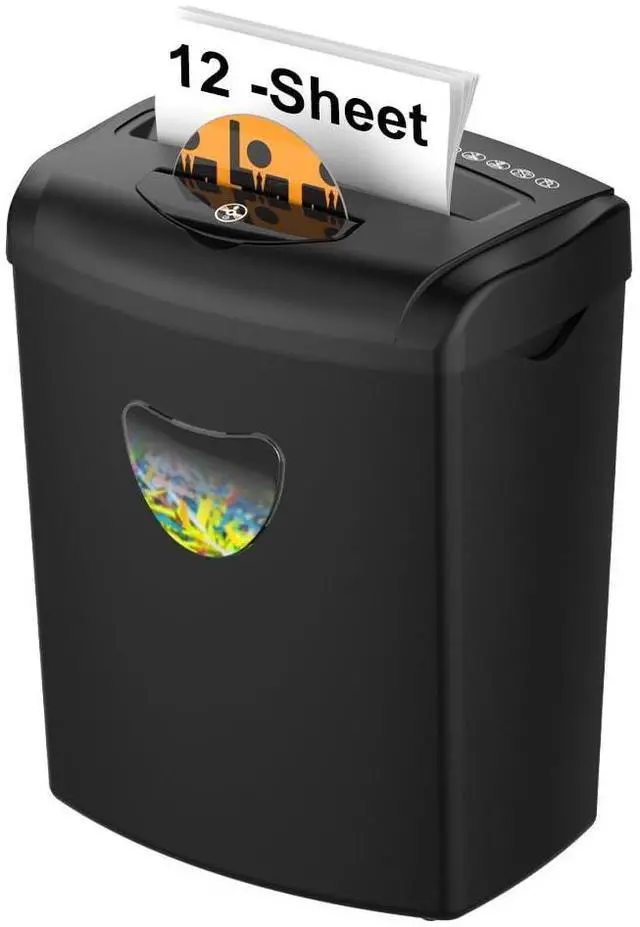 Alt view image 8 of 14 - 12-Sheet Cross Cut Paper Shredder with Large 5.55-Gallon Basket - P-4 Security, 3-Mode Shred for Cards/CDs/Staples/Clips - Jam Proof System for Office (ETL Certified)