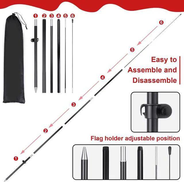 Alt view image 10 of 12 - 3 Sets Now Open Look Welcome Feather Flag Banners Advertising Sign for Business 7 Feet Tall Open Swooper Flag Sign with Fiberglass Pole Kit Rotating Ground Spike and Portable Bag (Black)
