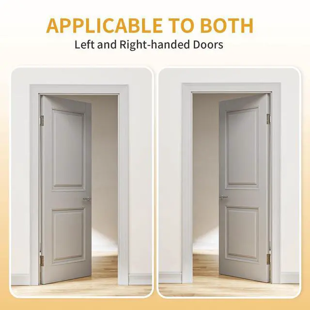 Alt view image 11 of 14 - 3 Pack Self Closing Door Hinges, 4.5" x 4.5" Spring Loaded Hinges | Square Corners, Adjustable Tension for Garage, Front Door, Back Door, for Left and Right Hand Door, UL Listed