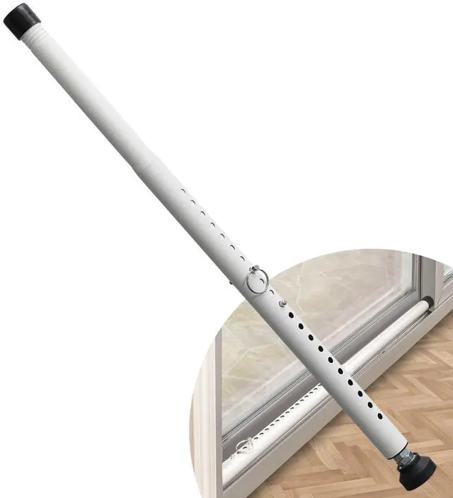 Alt view image 8 of 14 - Sliding Door Security Bar, 17.7-50.5inch Heavy Duty Adjustable Sliding Patio Door Lock Bar with Rubber Tips,Diameter 1inch Window Security Bar for Home Apartment Travel Children Women (White)