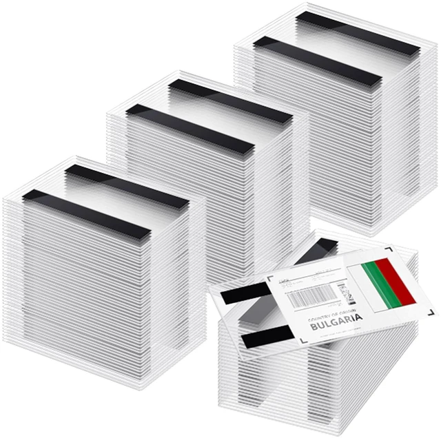 Alt view image 7 of 12 - 100 Pcs Magnetic Label Holder 5.5 x 3.5 Inches Pallet Rack Sign Holder Clear Plastic Protectors Magnetic Data Card Holders File Cabinet Labels for Metal Racks and Shelves Window