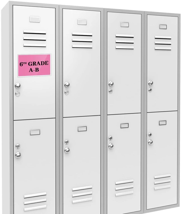 Alt view image 12 of 12 - 100 Pcs Magnetic Label Holder 5.5 x 3.5 Inches Pallet Rack Sign Holder Clear Plastic Protectors Magnetic Data Card Holders File Cabinet Labels for Metal Racks and Shelves Window