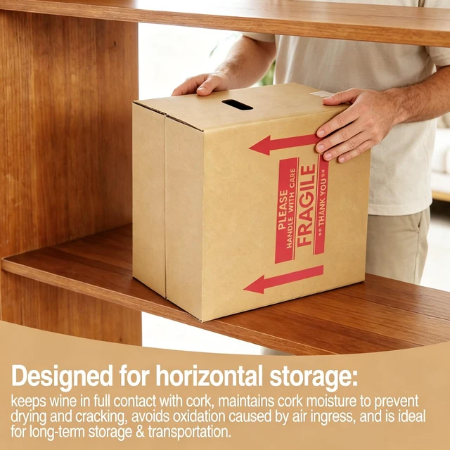 Alt view image 13 of 14 - Xfzzrsdf 10Pcs 6 Bottles Wine Boxes for Moving - Wine Shipping Box Kitchen Moving Storage Carrier with Reinforced Cardboard and Handles for Glassware Dishes Travel (14 x 9 x 13 Inch)
