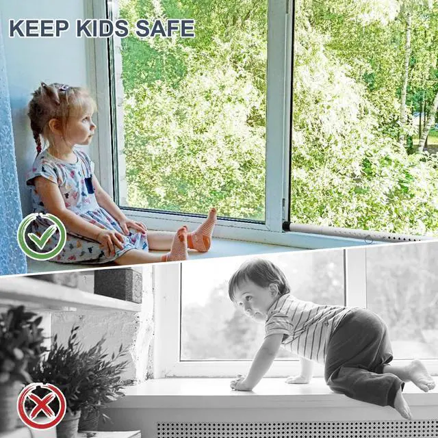 Alt view image 12 of 14 - Sliding Door Security Bar, 17.7-50.5inch Heavy Duty Adjustable Sliding Patio Door Lock Bar with Rubber Tips,Diameter 1inch Window Security Bar for Home Apartment Travel Children Women (White)