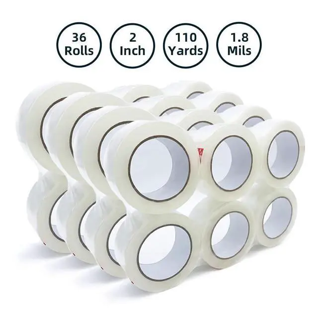 Alt view image 8 of 12 - Standard Packaging Tape Refill,Acrylic Adhesive,Commercial Grade,3 Inch Core, 1.8 Mil, 2Inch x 110 Yards (36 Rolls (1.8MIL 2IN X 110yd))