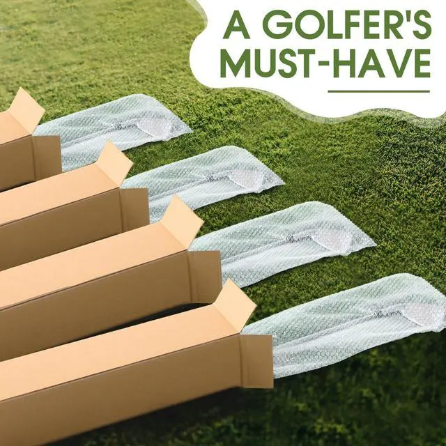 Alt view image 12 of 14 - 15 Pack 4 x 4 x 40 Inch Golf Club Shipping Boxes with 8 x 48 Inch Bubble Protector Tall Corrugated Boxes Cardboard Long Golf Storage Box for Shipping Packaging Moving Mailing Home or Business