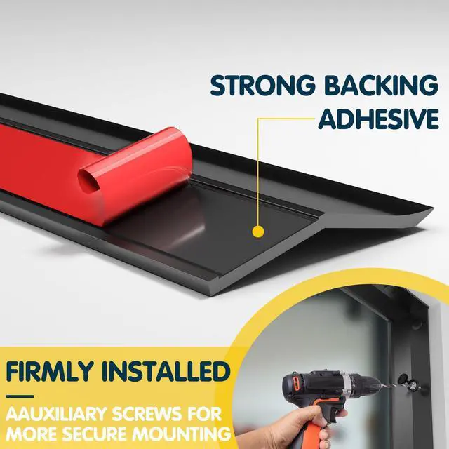 Alt view image 13 of 14 - Garage Door Seal Top and Sides - 36 FT TPE Weather Stripping Garage Door Seal Replacement Weatherproofing Universal Sealing, Black