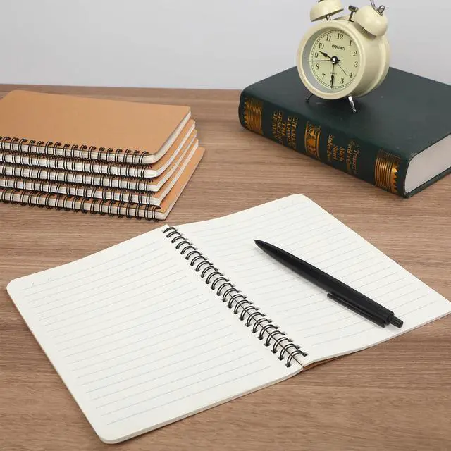 Alt view image 12 of 14 - 60 Packs A5 Spiral Lined Notebooks, Kraft Paper Cover, 8.0"×5.6", 60 Sheets/120 Pages, Ruled Notebooks Bulk, Hardcover Journal Notepad Travel Notebooks for Office and Back to School Supplies