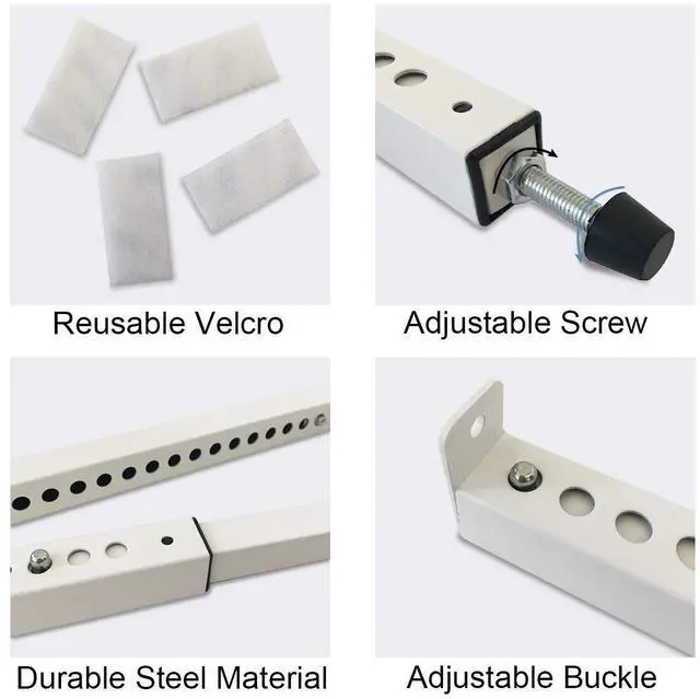 Alt view image 11 of 12 - AC Security Window Lock Bar, Window Security Bars - Sturdy Steel, Extends from 10" to 17 1/2" for Sliding Windows with AC Unit Installed