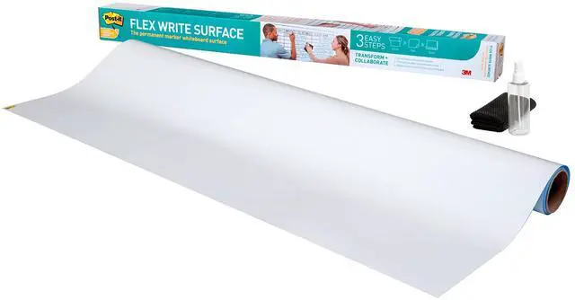 Alt view image 8 of 14 - Easy Erase Permanent Marker Whiteboard Surface Permanent Marker Wipes Away with Water 4 ft X 3 ft White Dry Erase Whiteboard Film