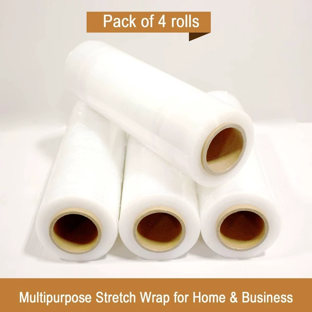 Alt view image 11 of 14 - 18" x 1500FT Industrial Class Pallet Wrap, 80 Gauge Heavy-Duty Stretch Film, Clear for Warehouse Packing, Adhering Packing Moving Packaging