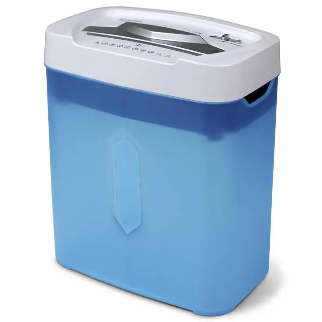 Alt view image 8 of 14 - AU1232XA Anti-Jam 12-Sheet Crosscut Paper/Credit Card Shredder with 5.2-Gallon Wastebasket (White/Semi Translucent Blue)