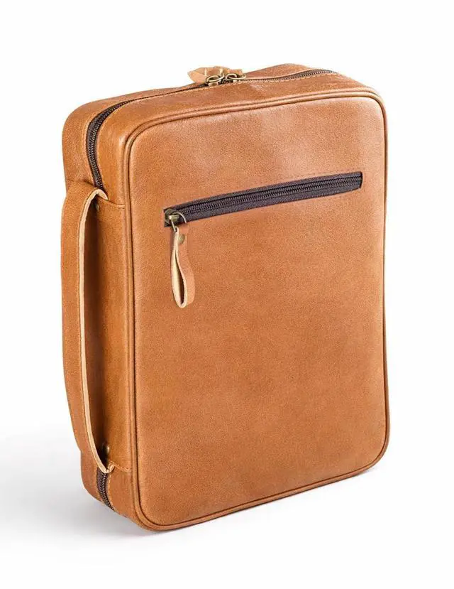 Alt view image 8 of 14 - Genuine Leather Bible Covers for Men - Mens Bible Case for Men, Leather Book Cover Bible Bag for Men, Christian Gifts (Large)