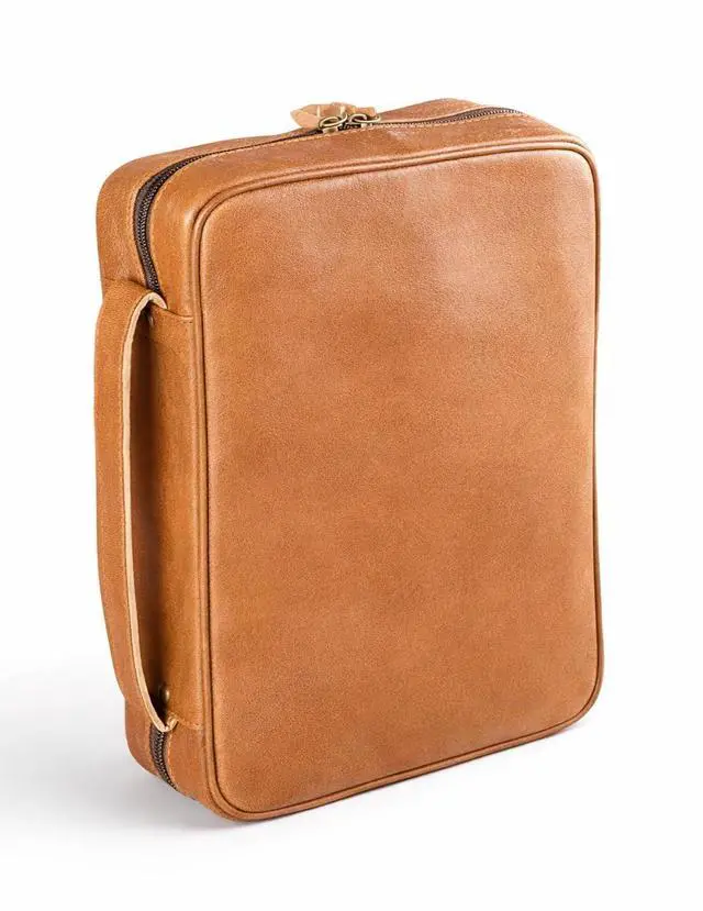 Alt view image 10 of 14 - Genuine Leather Bible Covers for Men - Mens Bible Case for Men, Leather Book Cover Bible Bag for Men, Christian Gifts (Large)