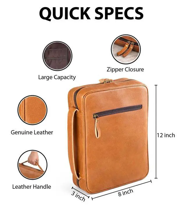 Alt view image 11 of 14 - Genuine Leather Bible Covers for Men - Mens Bible Case for Men, Leather Book Cover Bible Bag for Men, Christian Gifts (Large)