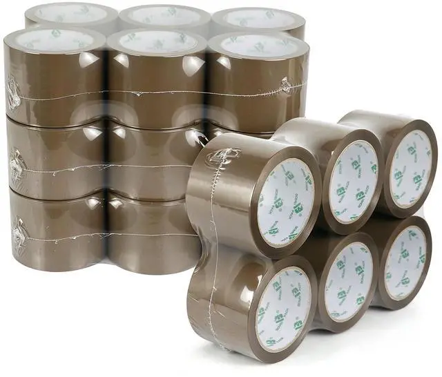 Alt view image 8 of 14 - Brown Packing Tape 3 inch Wide, 2.7 Mil x 60 Yards, 24 Refills Rolls Bulk Heavy Duty Wide Packing Tape 3inch for Moving, Shipping and Storage