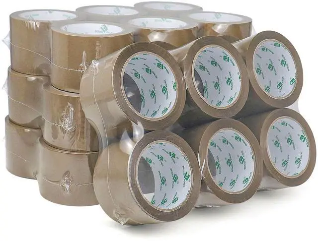 Alt view image 14 of 14 - Brown Packing Tape 3 inch, 24 Refills Rolls Bulk Wide Packaging Tape for Moving, Shipping and Storage, 2.4 Mil x 60 Yards