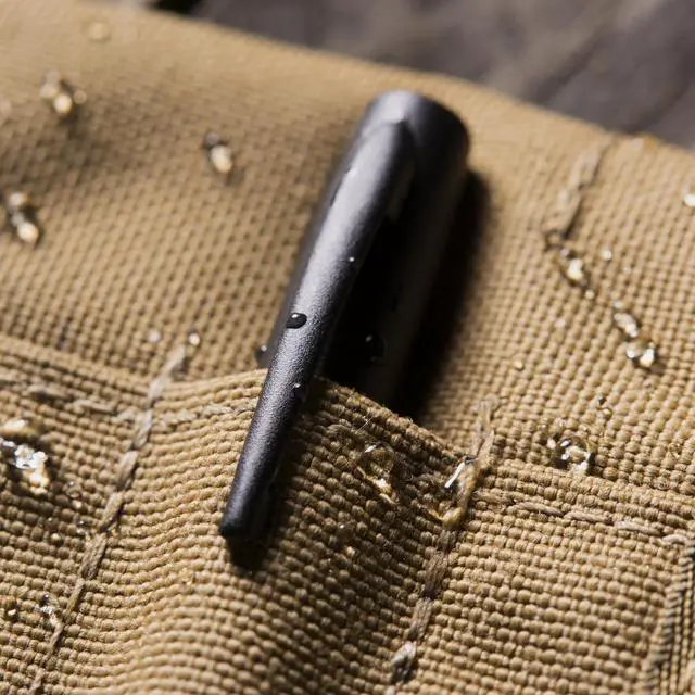 Alt view image 14 of 14 - Weatherproof 3" x 5" Top Spiral Notebook Kit: Tan CORDURA Fabric Cover, 3" x 5" Green Notebook, and an Weatherproof Pen (No. 935-KITL)