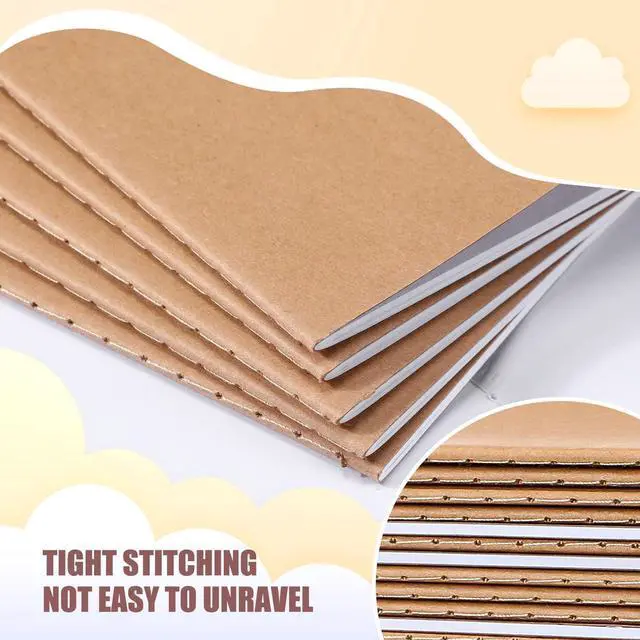 Alt view image 11 of 14 - 200 Pack Small Notebooks Bulk, A6 Pocket Notebook,Brown | Kraft, Blank Unlined, Mini Journals, Mini Sketchbooks, for Travelers Home Office School Supplies, 4 x 5.5 Inch