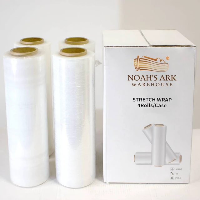 Alt view image 14 of 14 - 18" x 1500FT Industrial Class Pallet Wrap, 80 Gauge Heavy-Duty Stretch Film, Clear for Warehouse Packing, Adhering Packing Moving Packaging