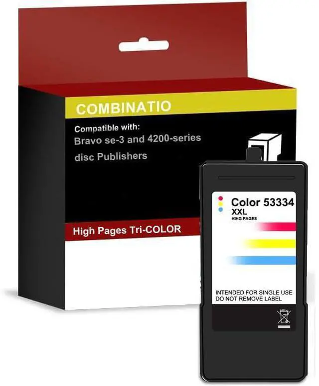 Alt view image 6 of 10 - Compatible for Primera 53334 XXLink cartridges High Yield Tri-Color Ink Cartridge for Bravo SE-3, 4200