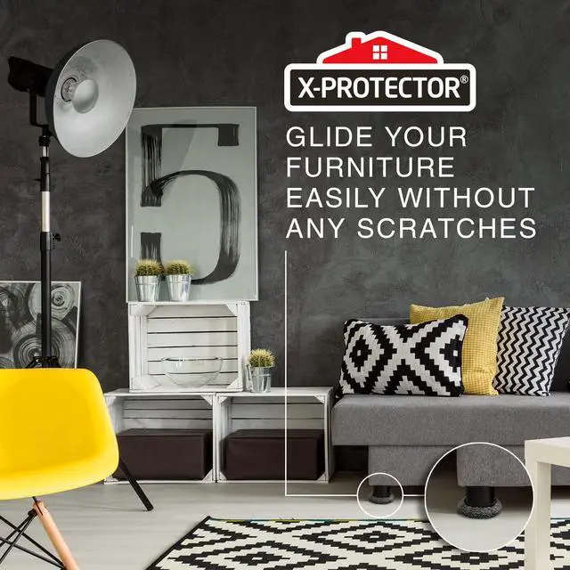 Alt view image 12 of 12 - Furniture Sliders - 4+4 Pack 5 Multi-Surface Furniture Sliders | 4 Furniture Movers for Carpeted Floors and 4 Hardwood Socks - Sliders for Carpet & Hard Floors - Move Your Furniture Easily!